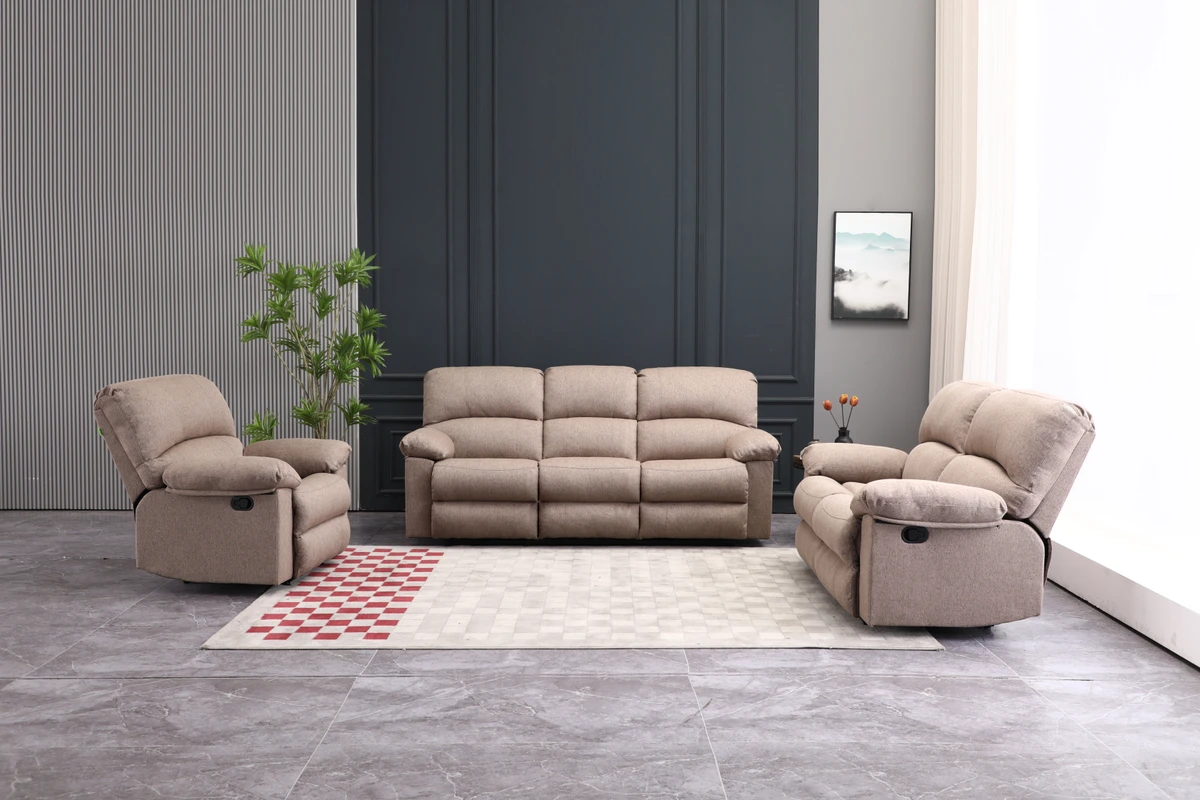 New Fabio 5 Seater Recliner Set - Mocha